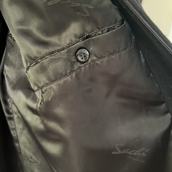 Gorgeous SACHI wool & cashmere 3/4 length coat w/ fur trimmed hood - Picture 4 of 10